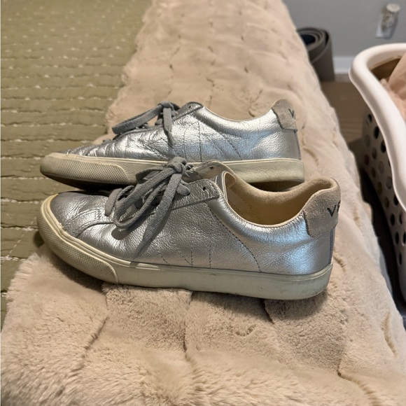 Veja Shoes - Veja Silver Leather Sneakers shoes